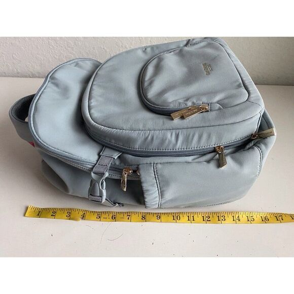 Isaac Mizrahi Backpack Holds Stanley Cup in Outside Pocket Seafoam Expandable - Picture 15 of 16